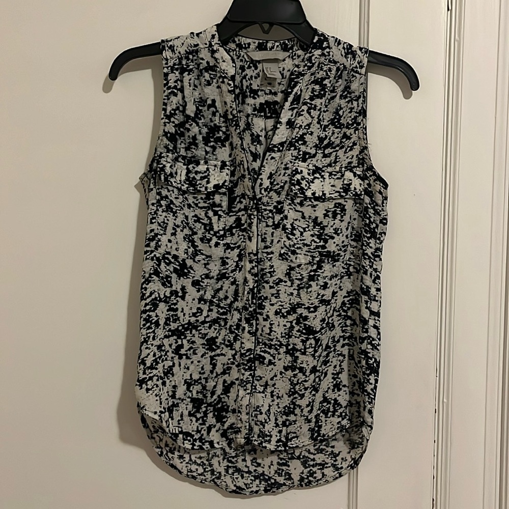 H&M Conscious white & black tank top, women’s size 2